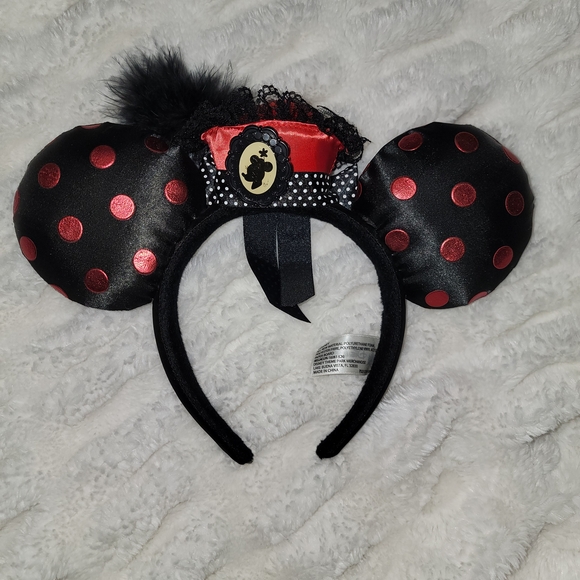 Disney Accessories - Disney Black and Red Polka Dot Mouse Ears Headband